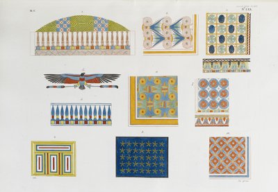 Wall paintings from vaults and ceilings of Egyptian tombs and houses by Italian School
